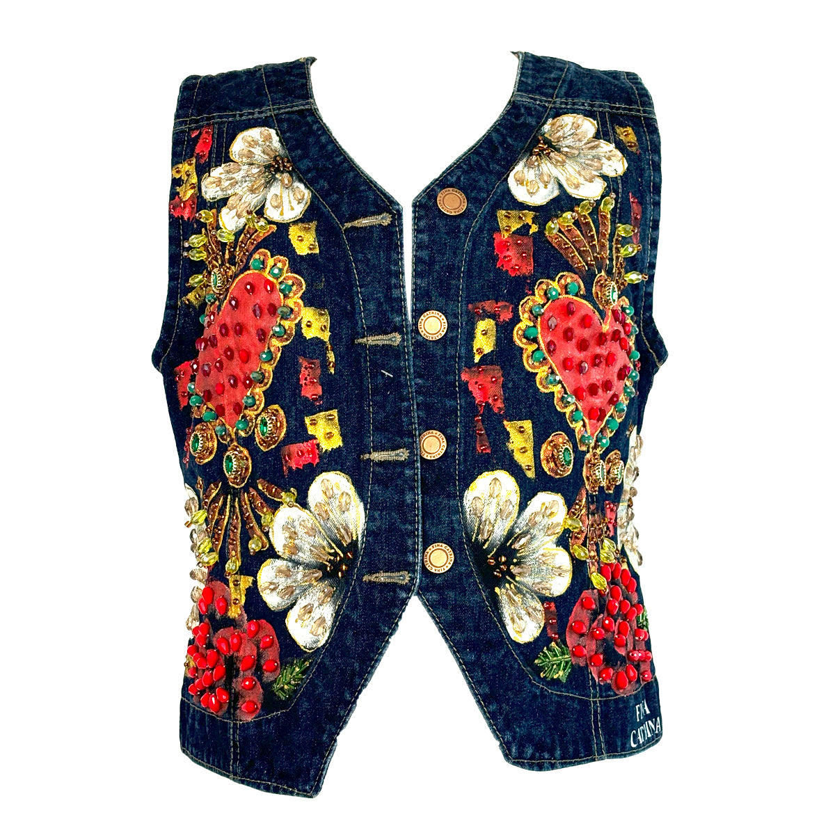 Heart and Flowers Vest M