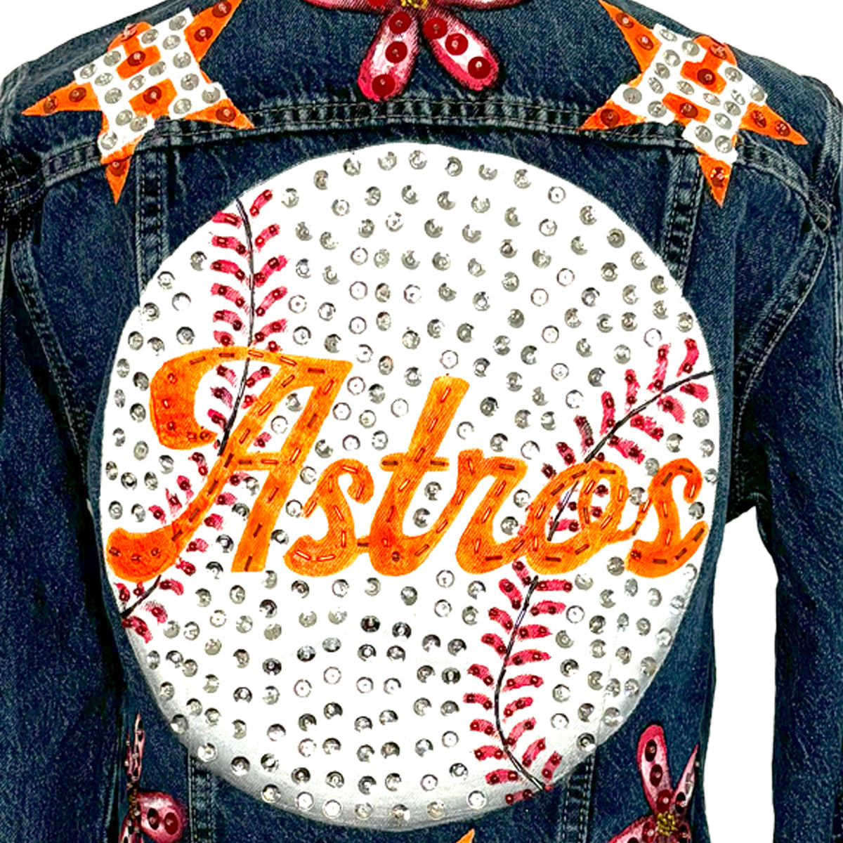 Baseball Astros Denim Jacket XL