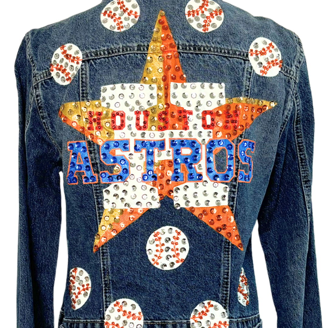 Astros Star Denim Jacket XL