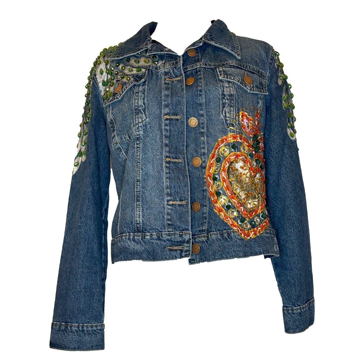 Gray Heart Wings Jacket M