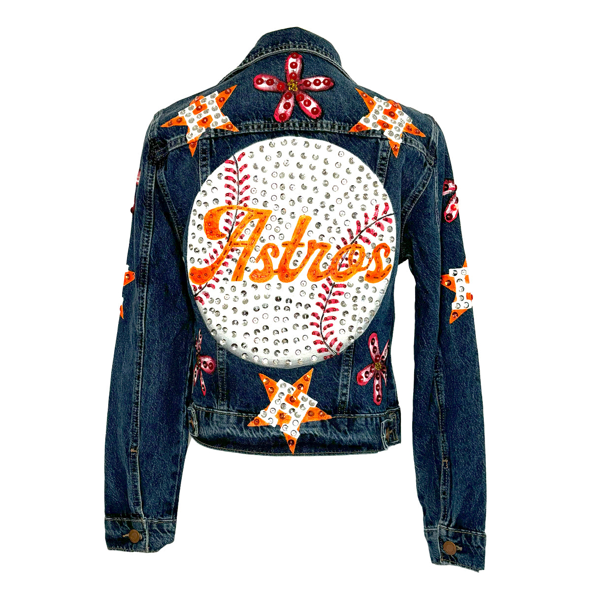 Baseball Astros Denim Jacket XL