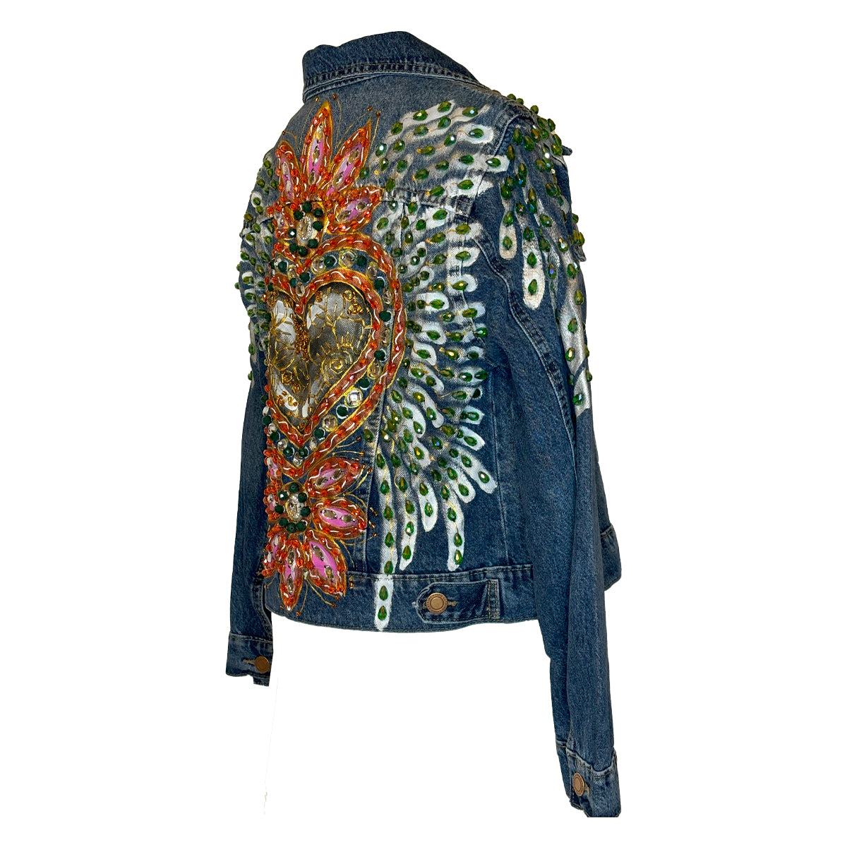 Gray Heart Wings Jacket M