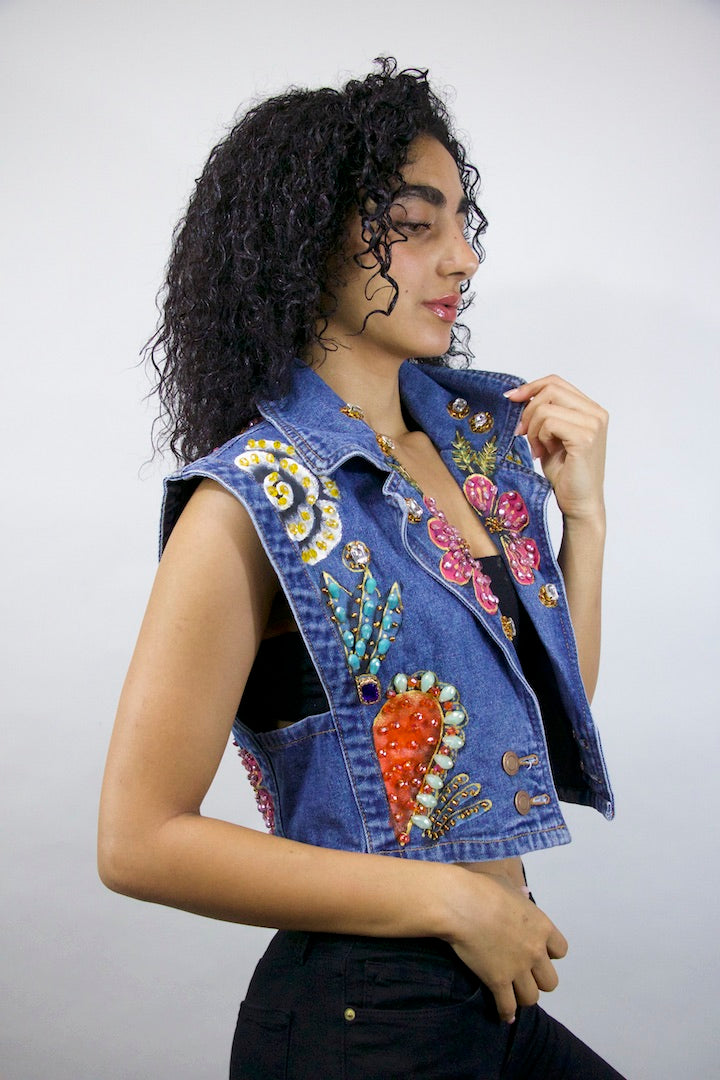 Sacred Heart & Blooms Vest SOLD