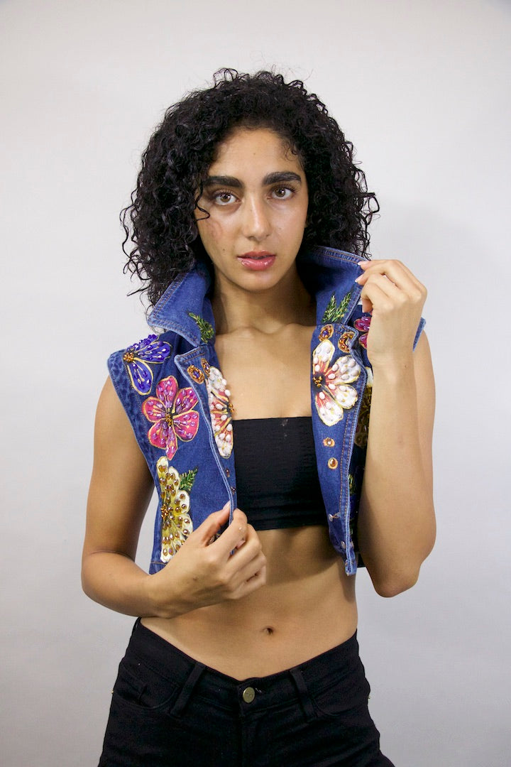 Floral  Bloom Vest SOLD
