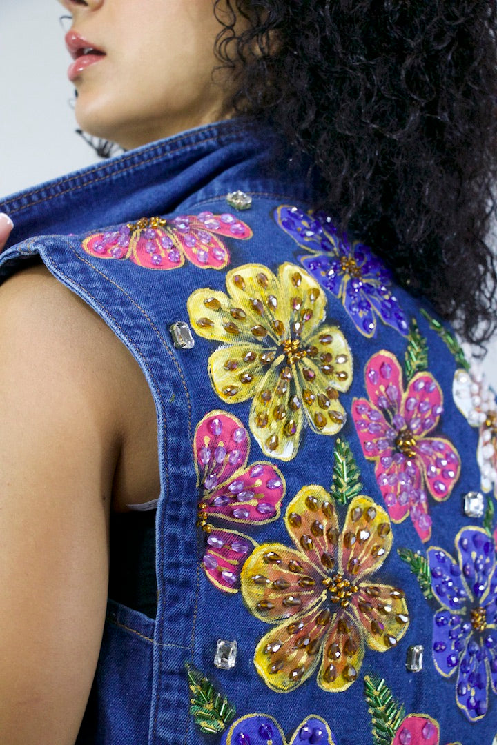 Floral  Bloom Vest SOLD