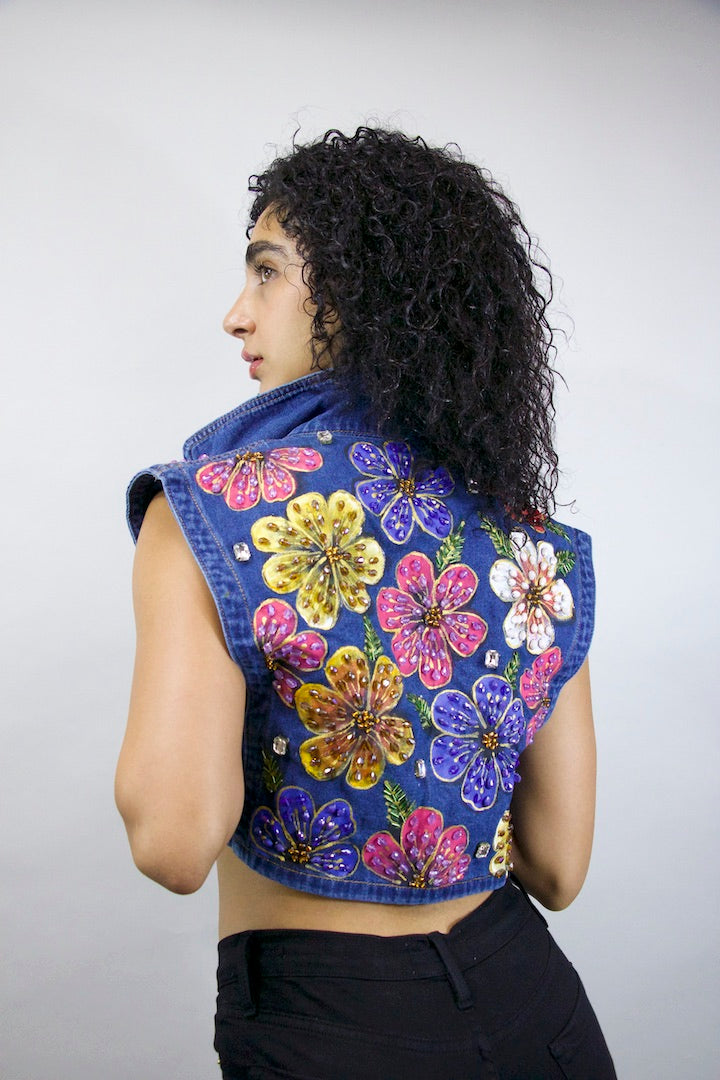 Floral  Bloom Vest SOLD
