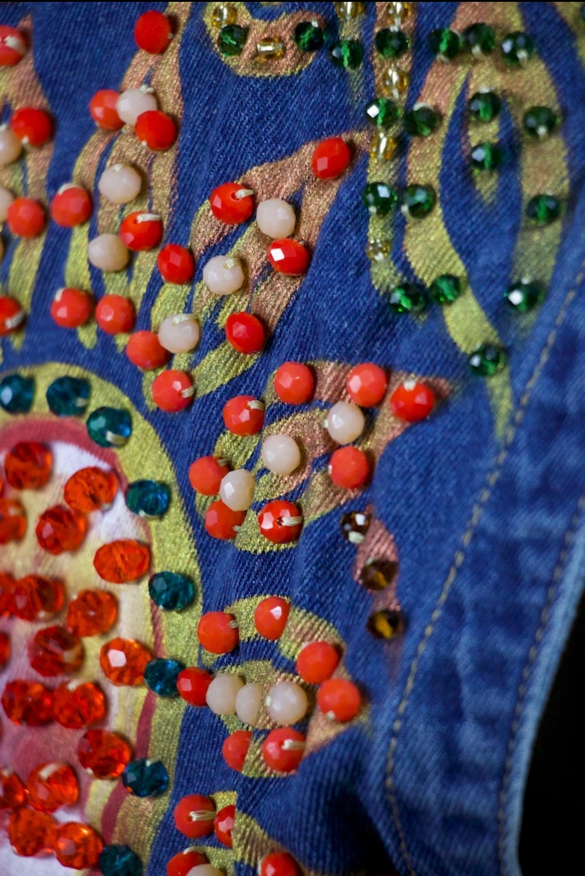 Radiant Heart Denim Vest M