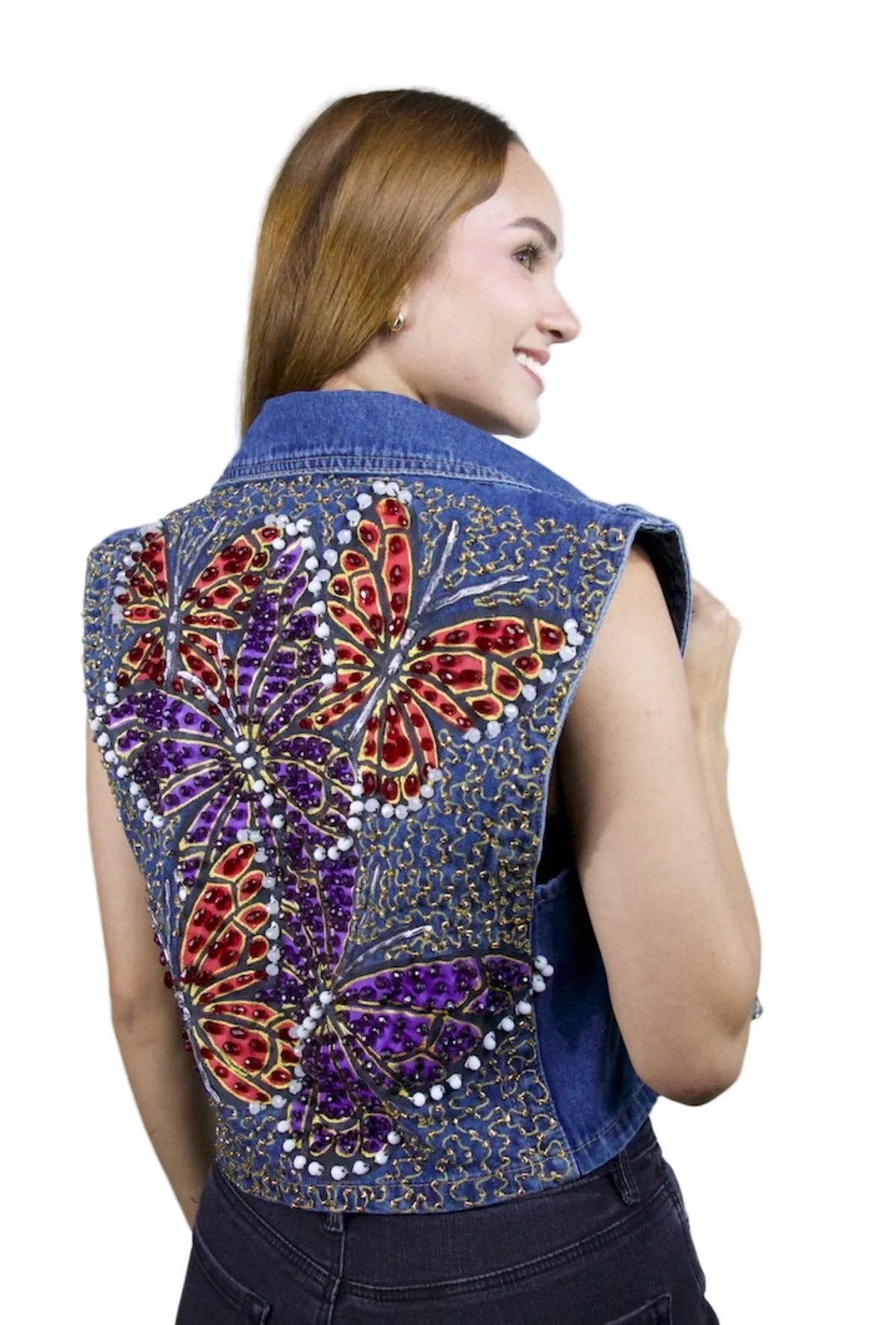 Monarch Dreams Denim Vest S